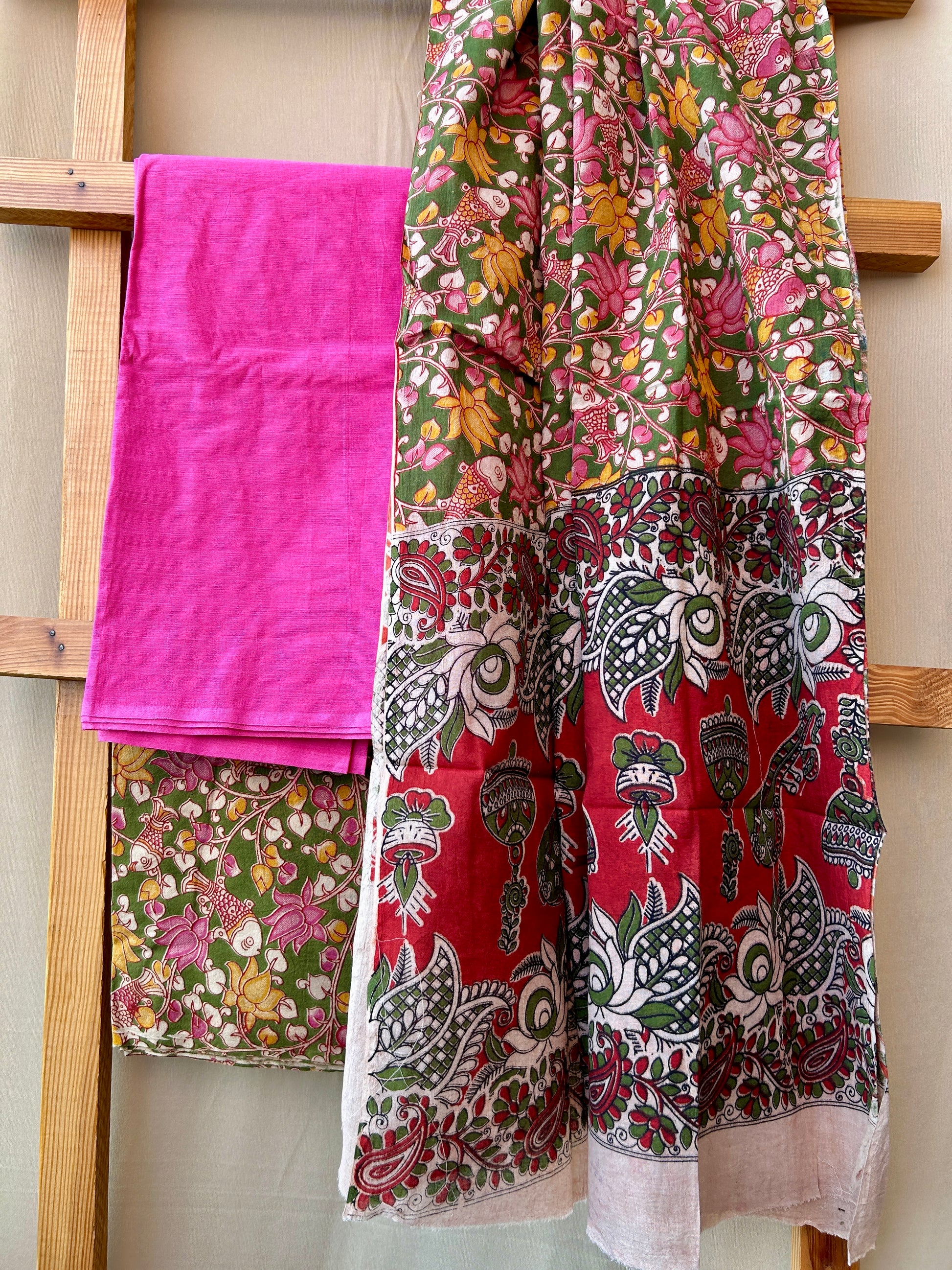Kalamkari Cotton Dress Material