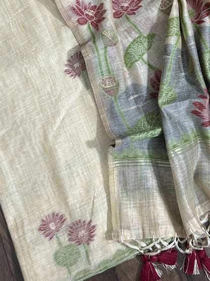 Mal Chanderi Jamdani Dress Material