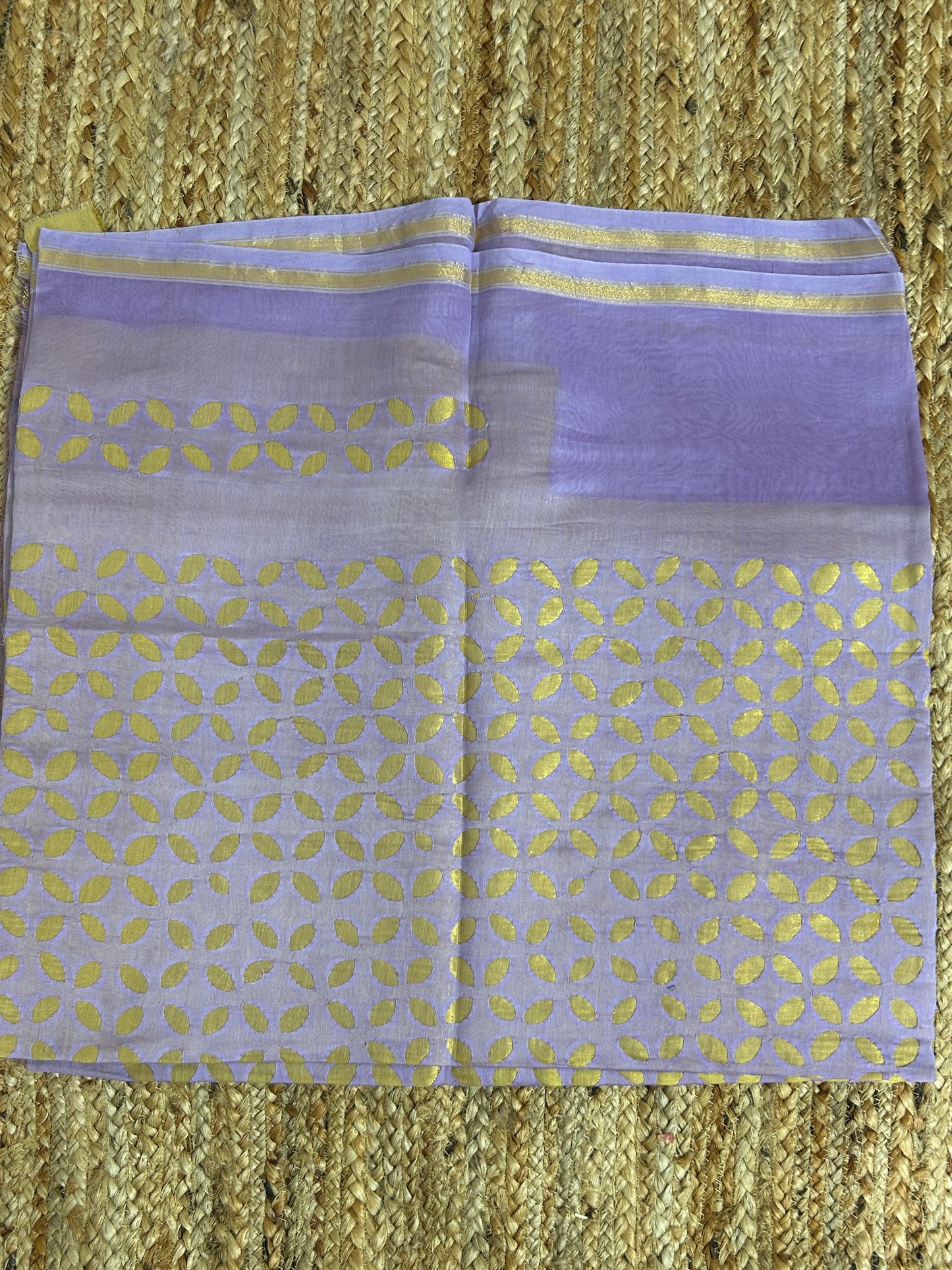 Appliqué Work Chanderi Silk Kurti Fabric
