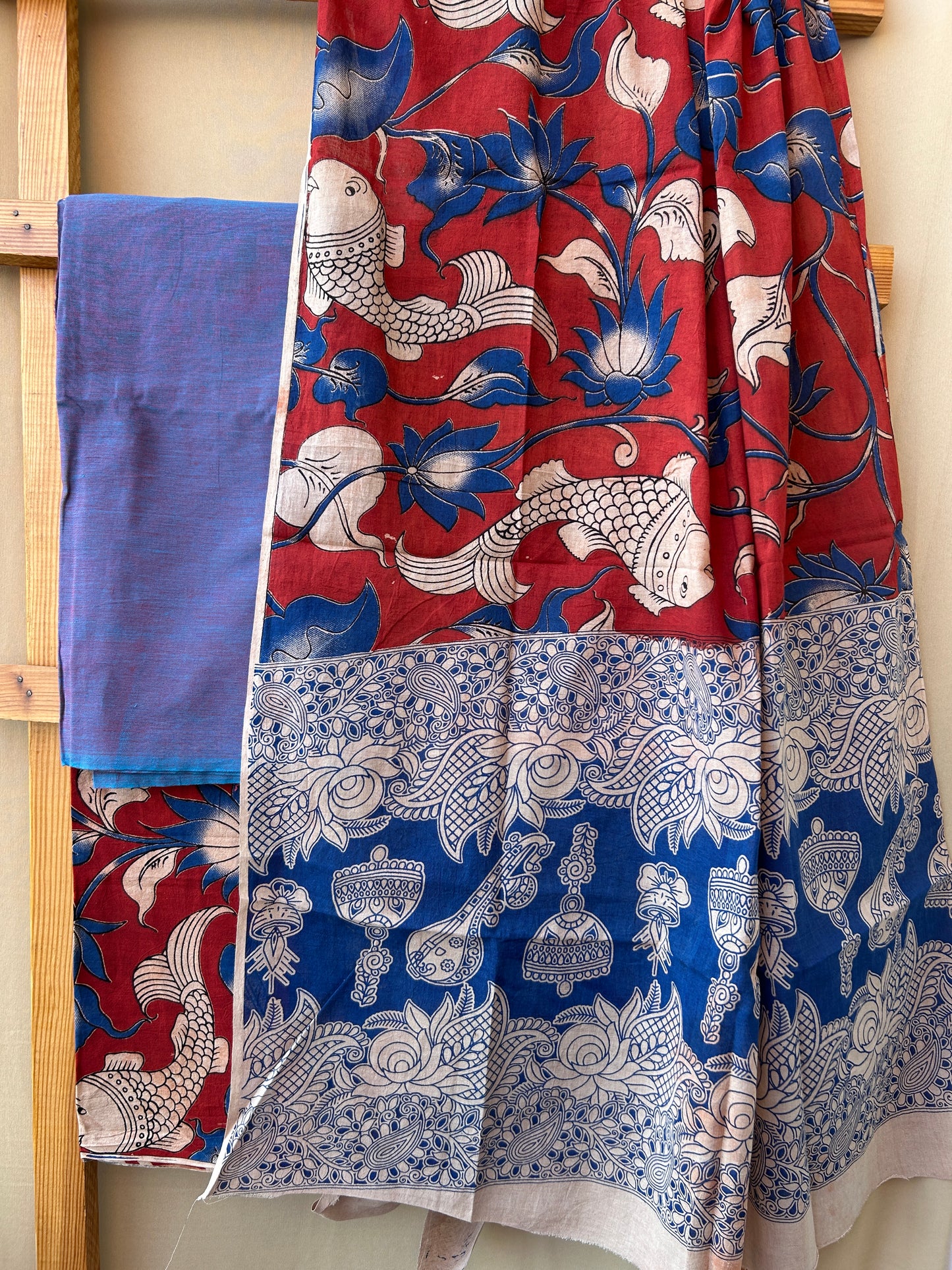 Kalamkari Cotton Dress Material