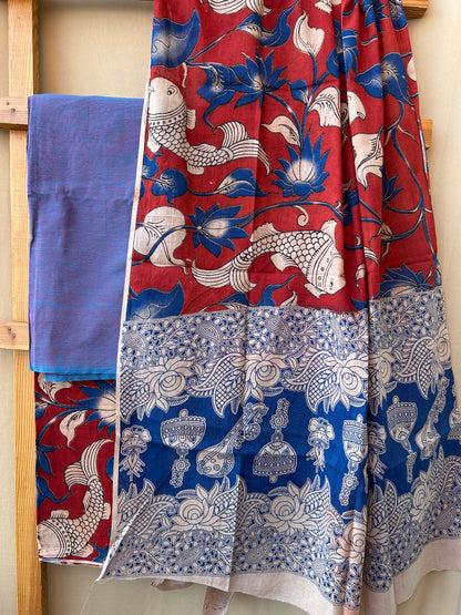 Kalamkari Cotton Dress Material