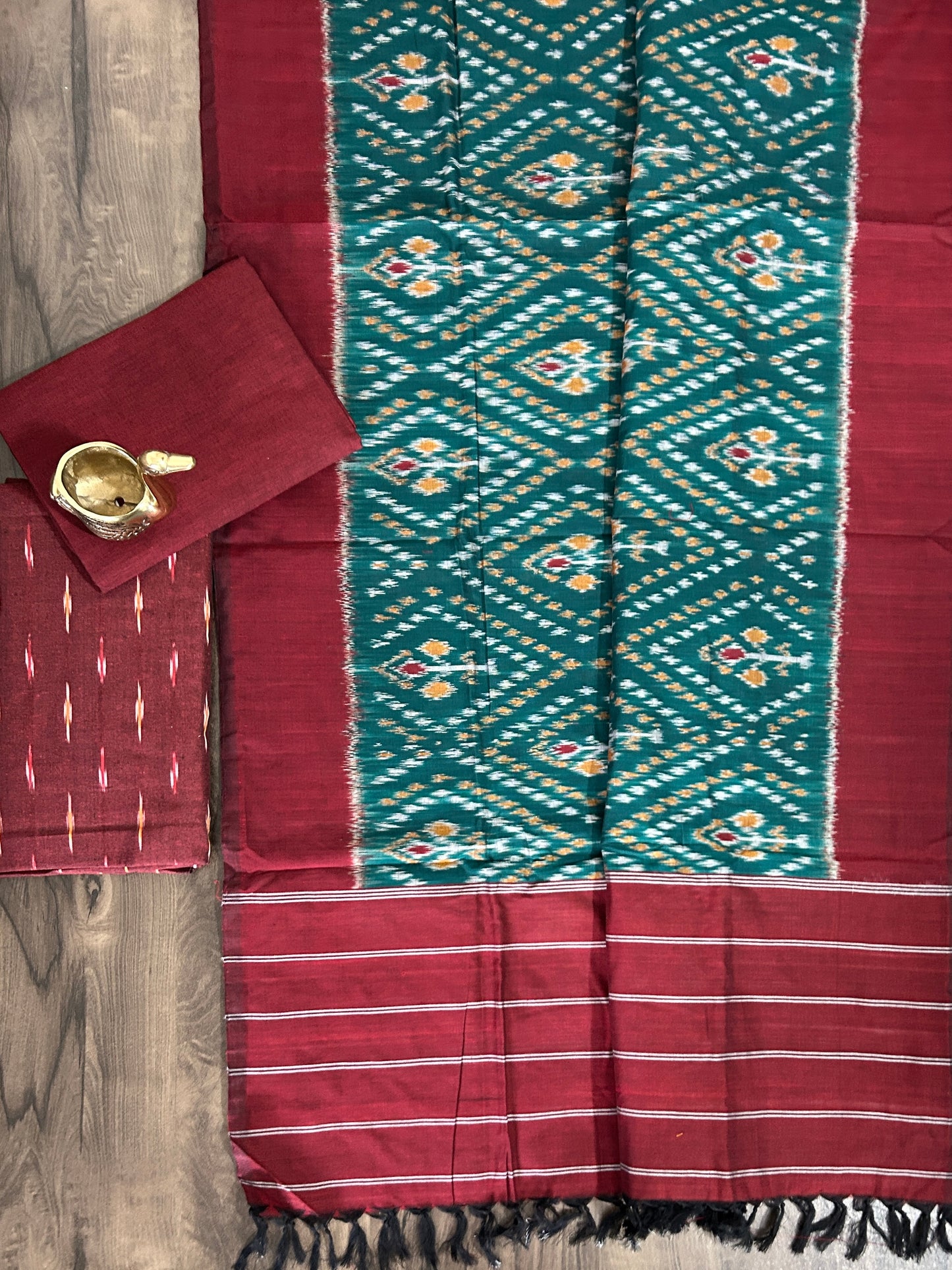 Double Ikat Cotton Dress Material