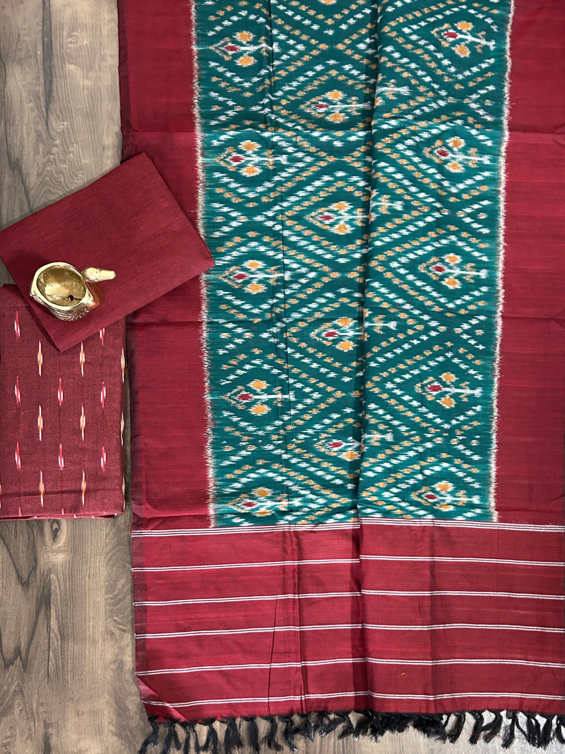 Double Ikat Cotton Dress Material