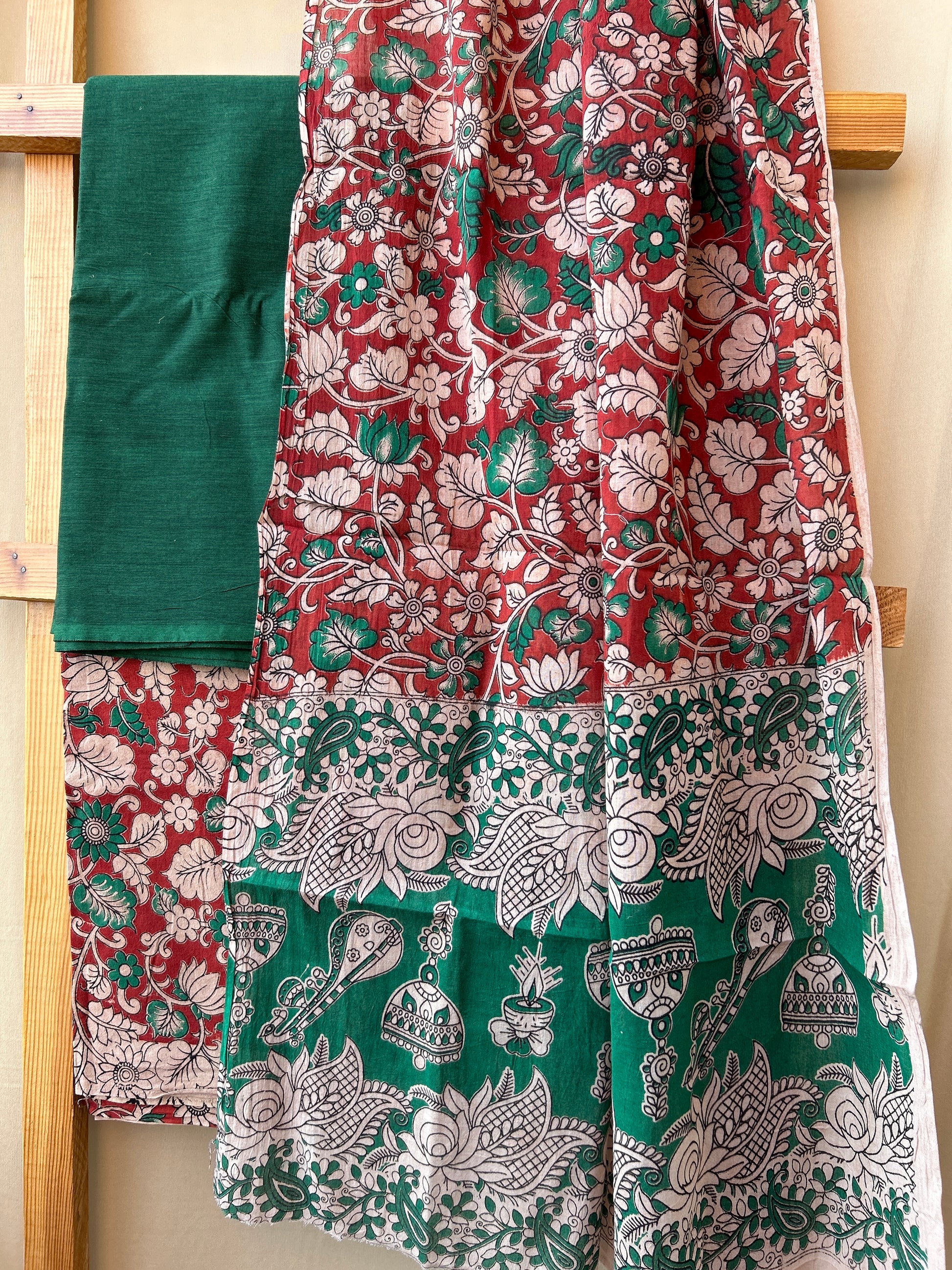 Kalamkari Cotton Dress Material
