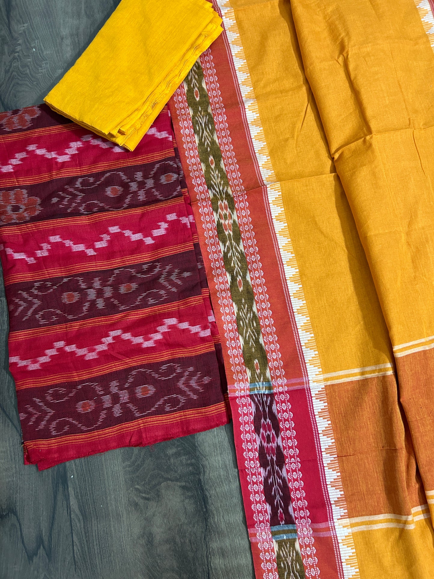 Sambalpuri Ikat Cotton Dress Material