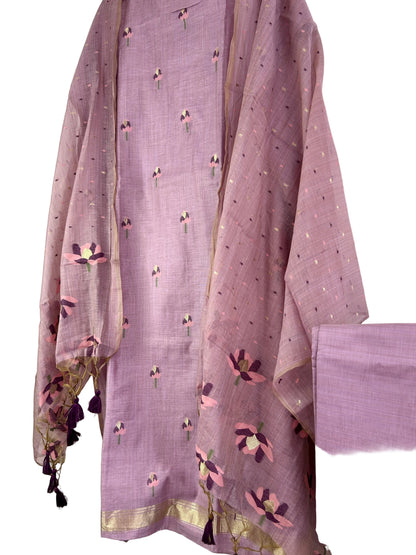 Assam Muga Cotton Hand Woven Dress Material