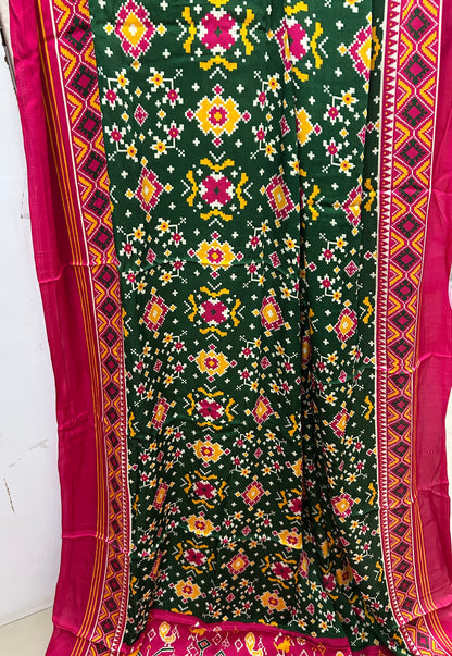 Modal Gajji Silk Patola Print Dupatta with Tissue Pallu