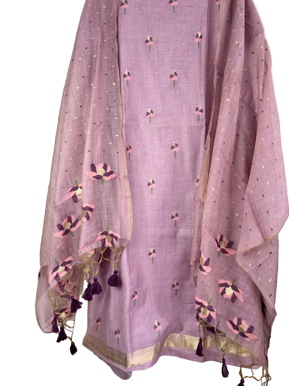 Assam Muga Cotton Hand Woven Dress Material