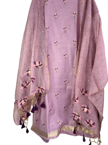 Assam Muga Cotton Hand Woven Dress Material