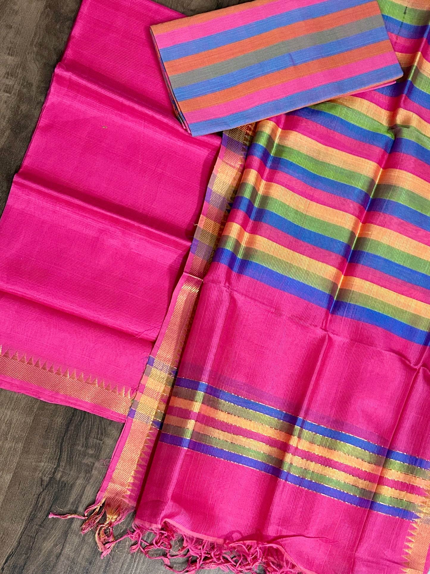 Mangalagiri Silk Cotton Dress Material