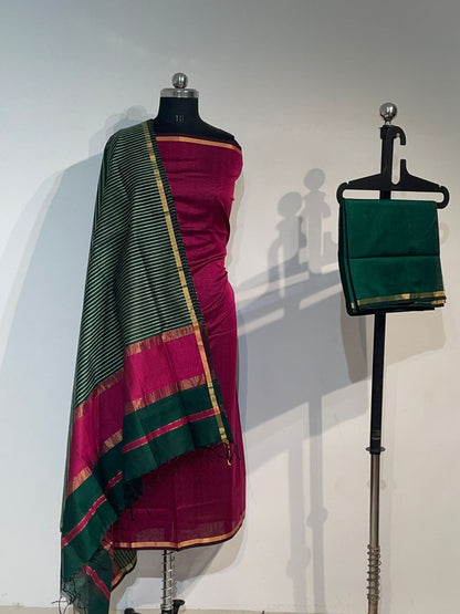 Maheshwari Silk Cotton Dress Material