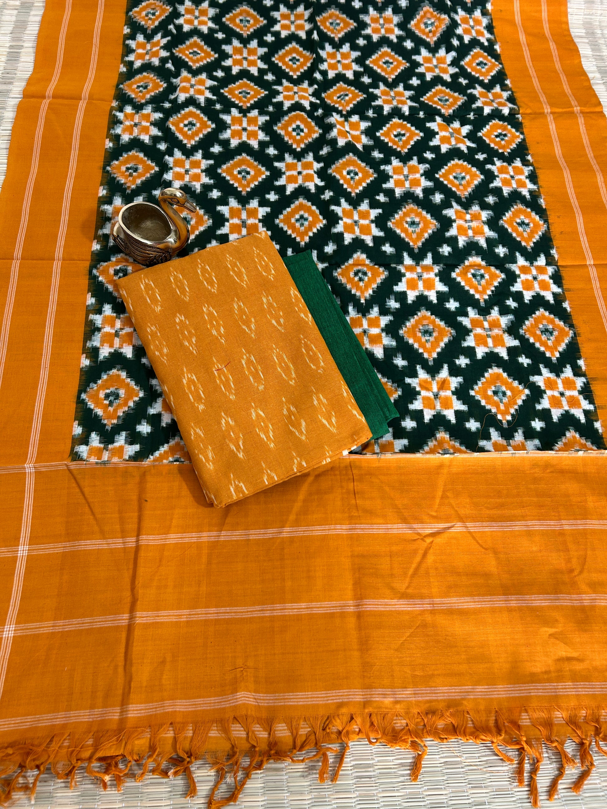 Telia Rumal Double Ikat Cotton Dress Material