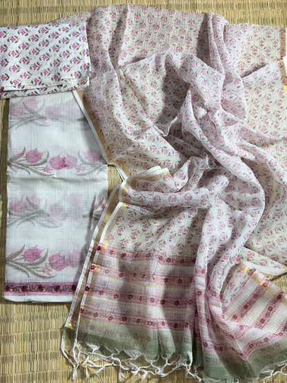 Hand BlockPrint Kota Doriya Dress Material