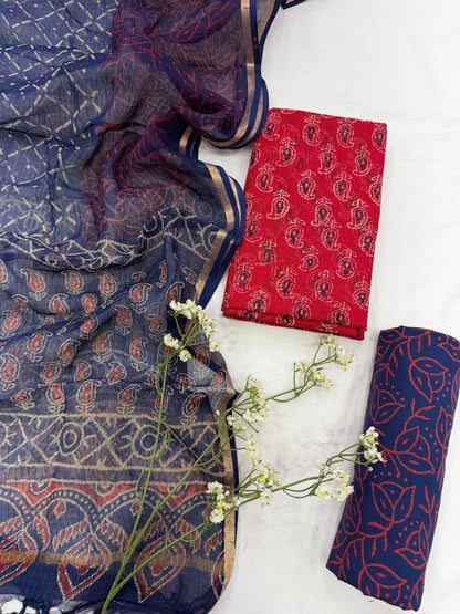 Hand BlockPrint Kota Doriya Dress Material