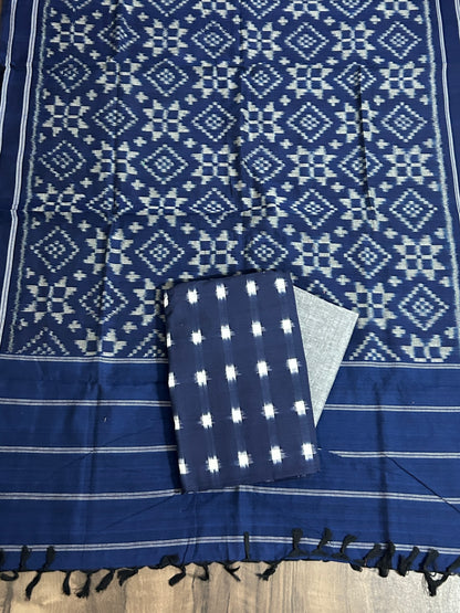 Telia Rumal Double Ikat Cotton Dress Material