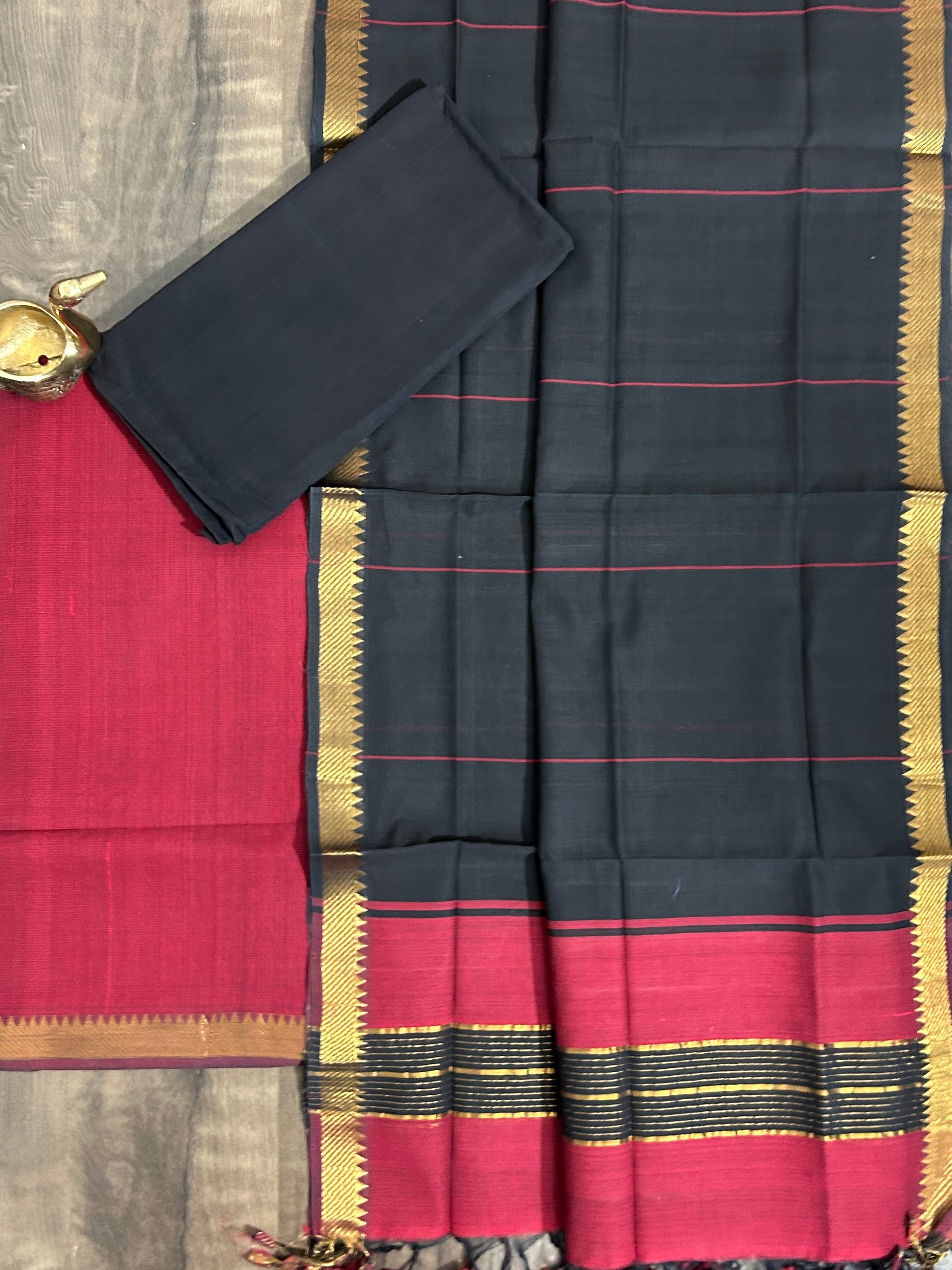 mangalagiri cotton dress material with zari border Buy Mangalgiri Suits Online