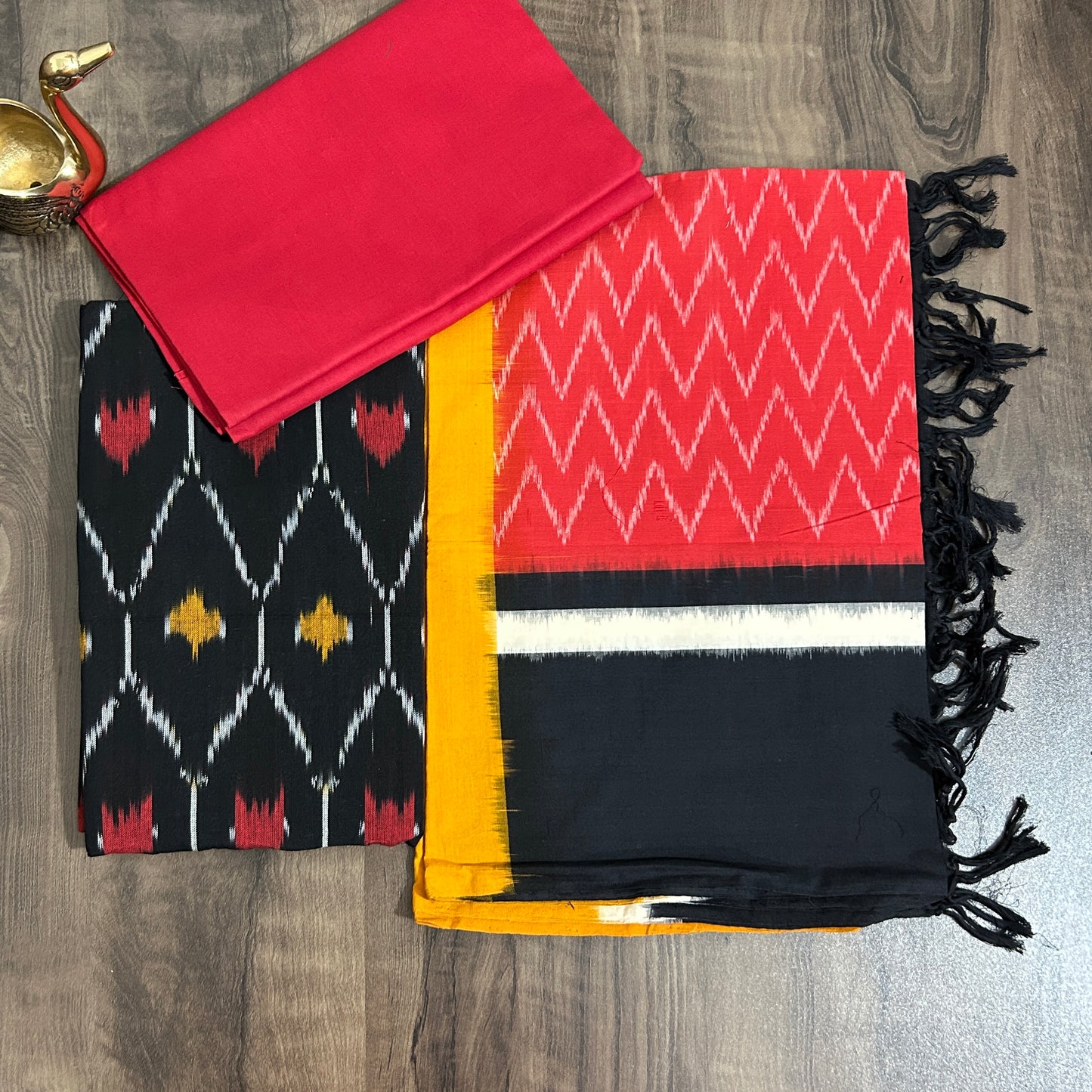 Double Ikat Cotton Dress Material