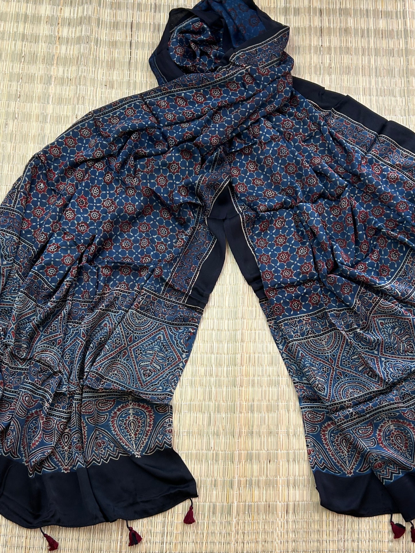 Ajrakh Modal Silk Dupatta