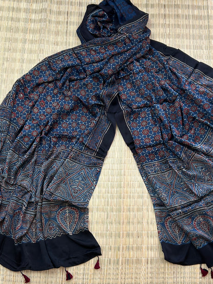 Ajrakh Modal Silk Dupatta