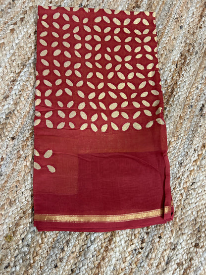 Appliqué Work Chanderi Silk Kurti Fabric
