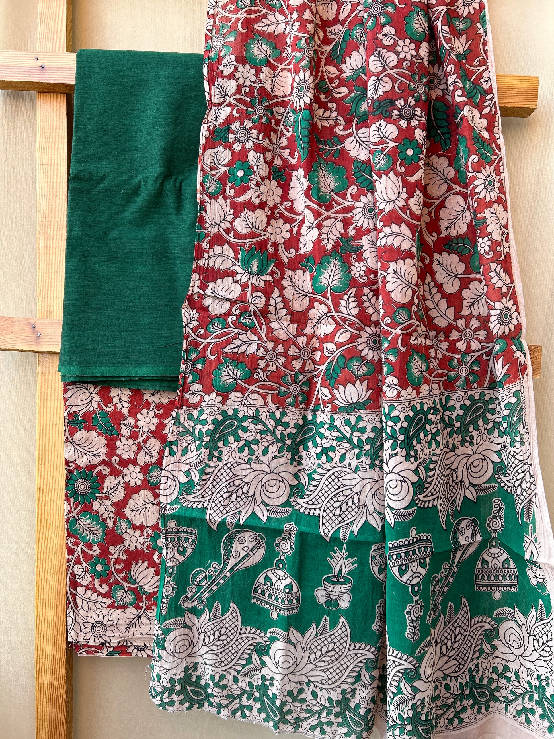 Kalamkari Cotton Dress Material