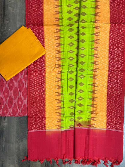 Double Ikat Cotton Dress Material
