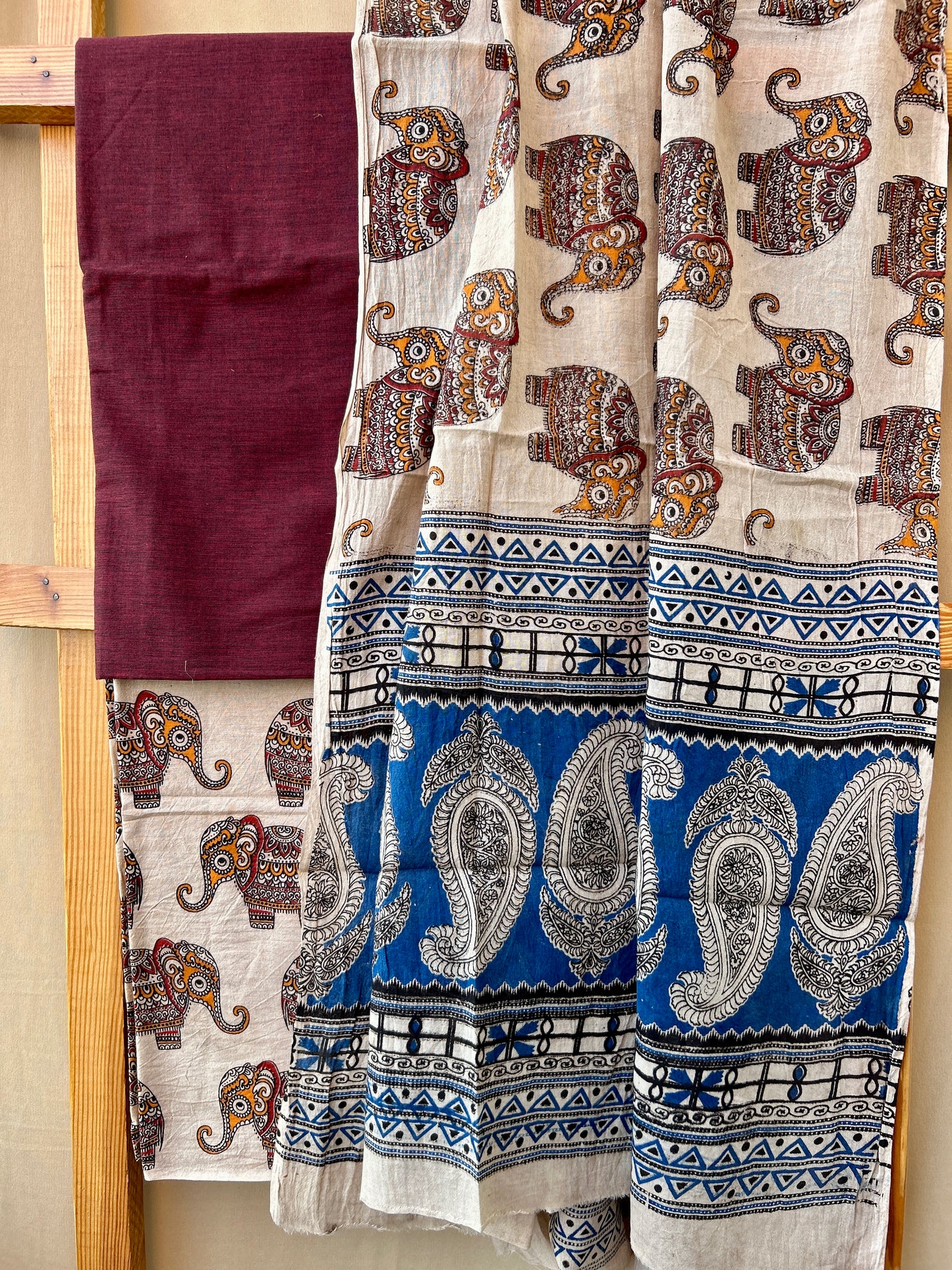 Kalamkari Cotton Dress Material