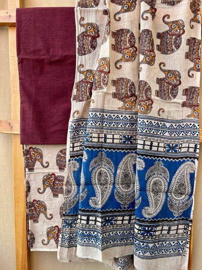 Kalamkari Cotton Dress Material