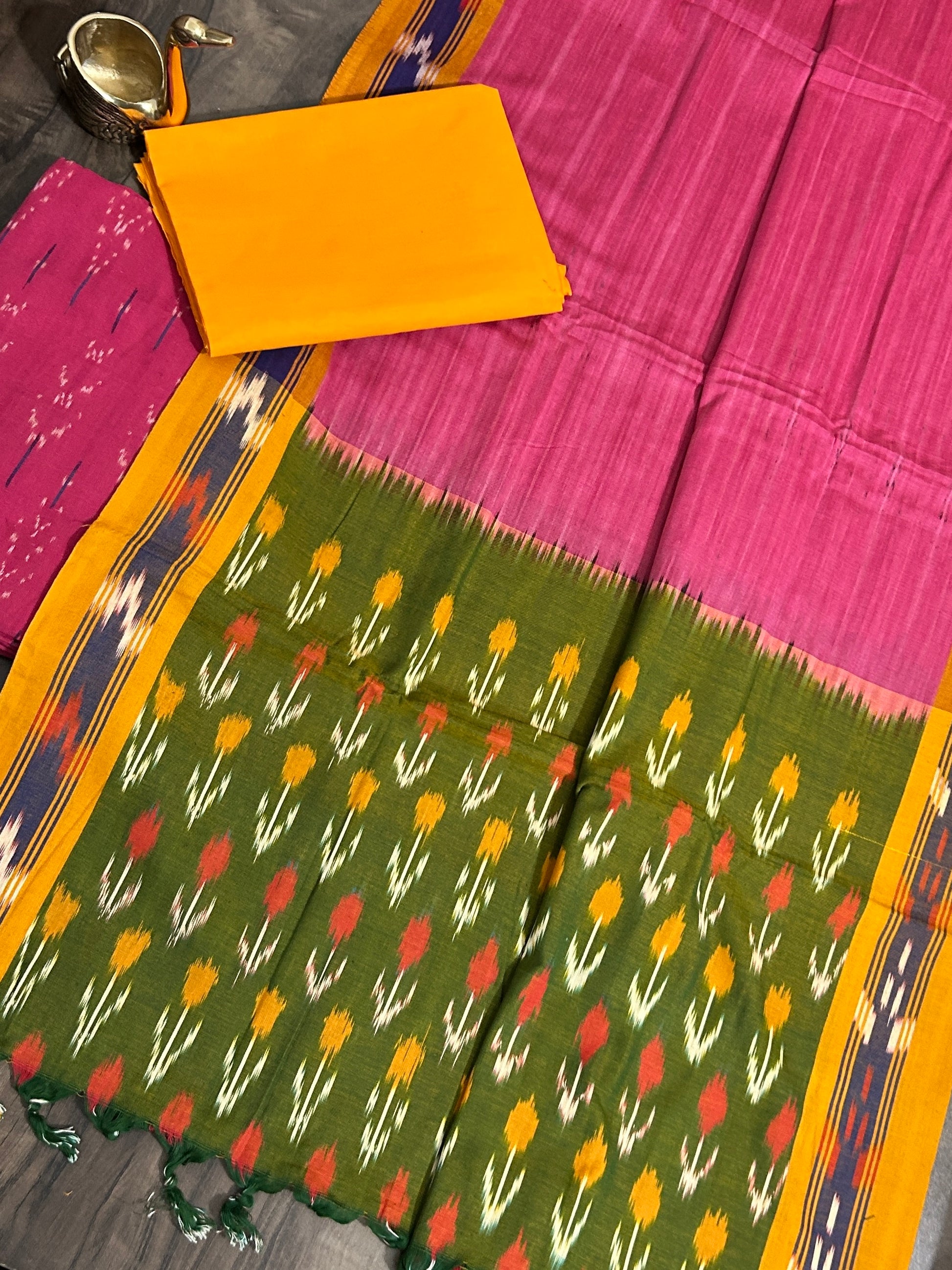 Ikat Cotton Dress Material