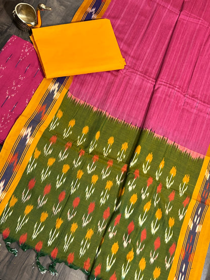 Ikat Cotton Dress Material