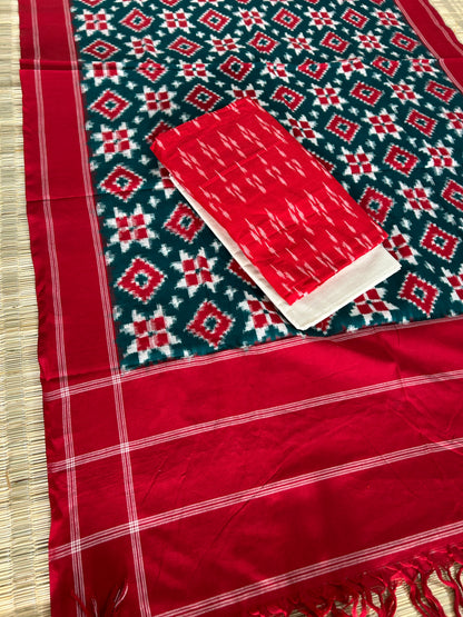 Telia Rumal Double Ikat Cotton Dress Material