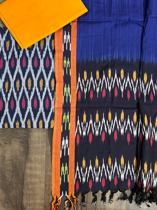 Ikat Cotton Dress Material