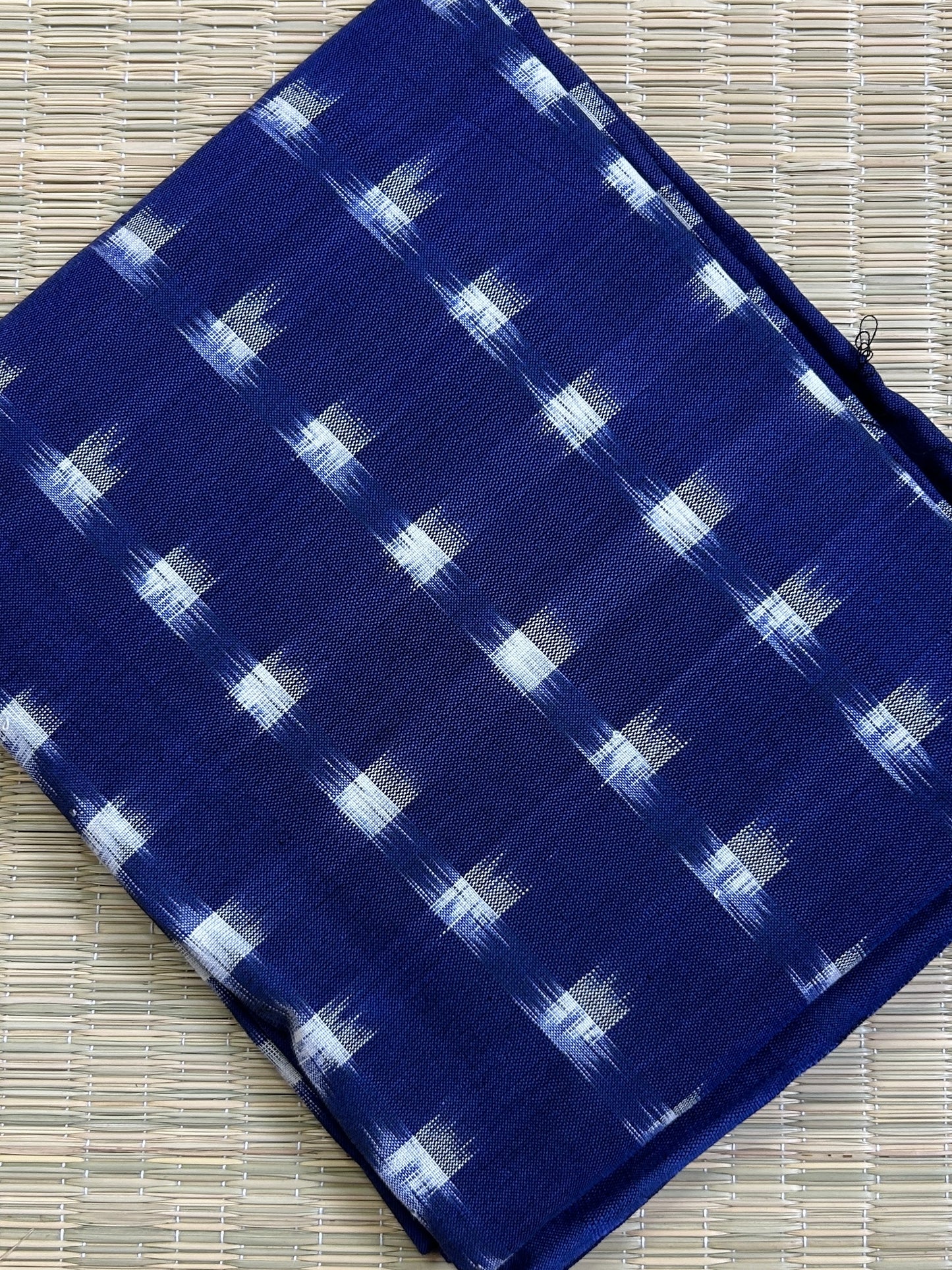 Blue Double Ikat Cotton Fabric(2.5 Meter) (fab 28)