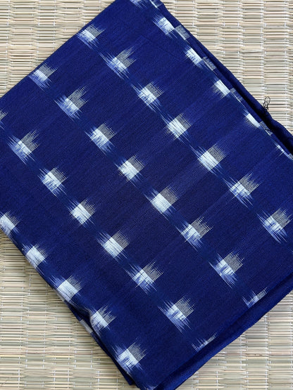 Blue Double Ikat Cotton Fabric(2.5 Meter) (fab 28)