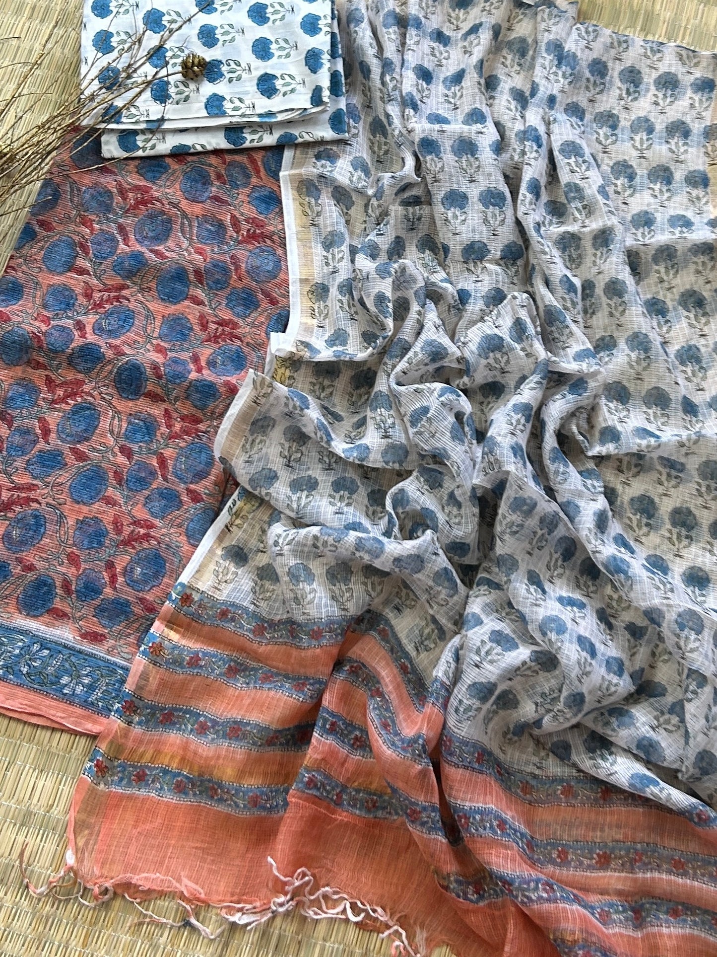 Hand BlockPrint Kota Doriya Dress Material