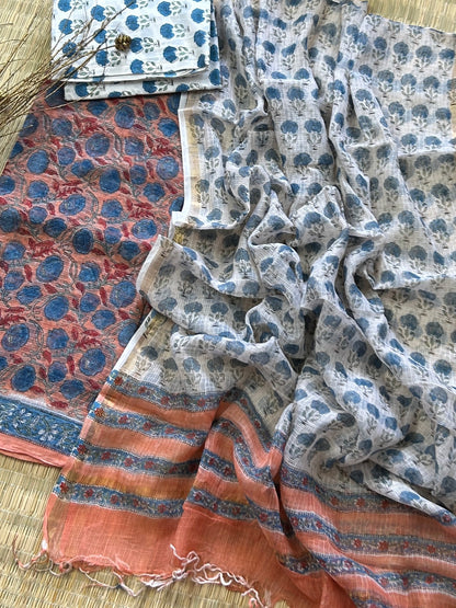 Hand BlockPrint Kota Doriya Dress Material