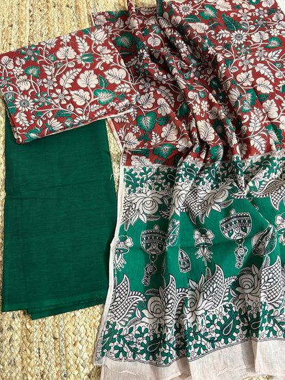 Kalamkari Cotton Dress Material