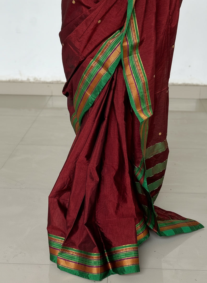 Cotton Saree with Temple Border