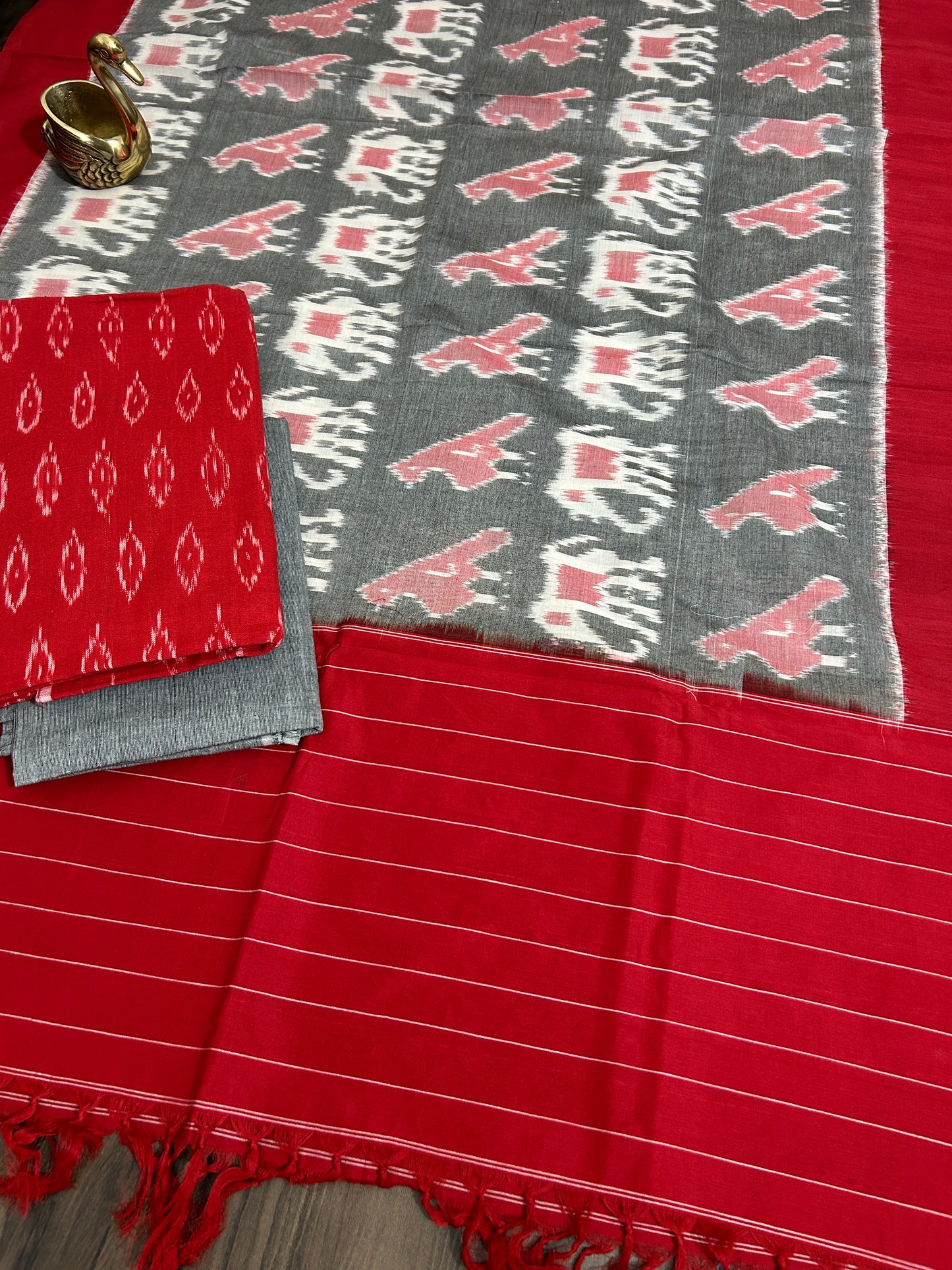 Double Ikat Cotton Dress Material