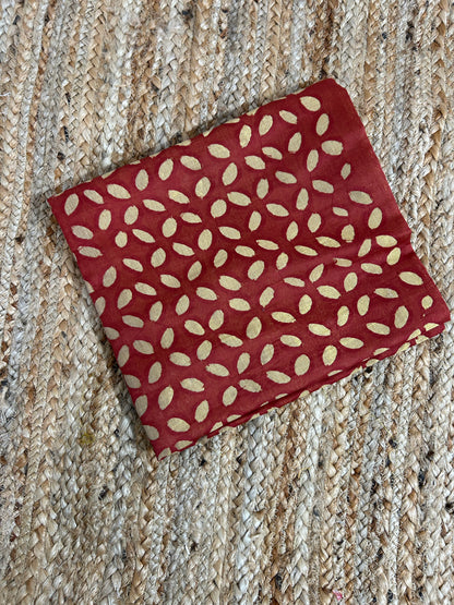 Appliqué Work Chanderi Silk Kurti Fabric