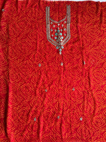 Georgette Kurti with Jardozi and Gotapatti Work