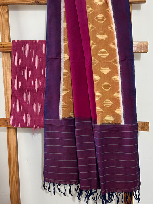 Ikat Cotton Dress Material