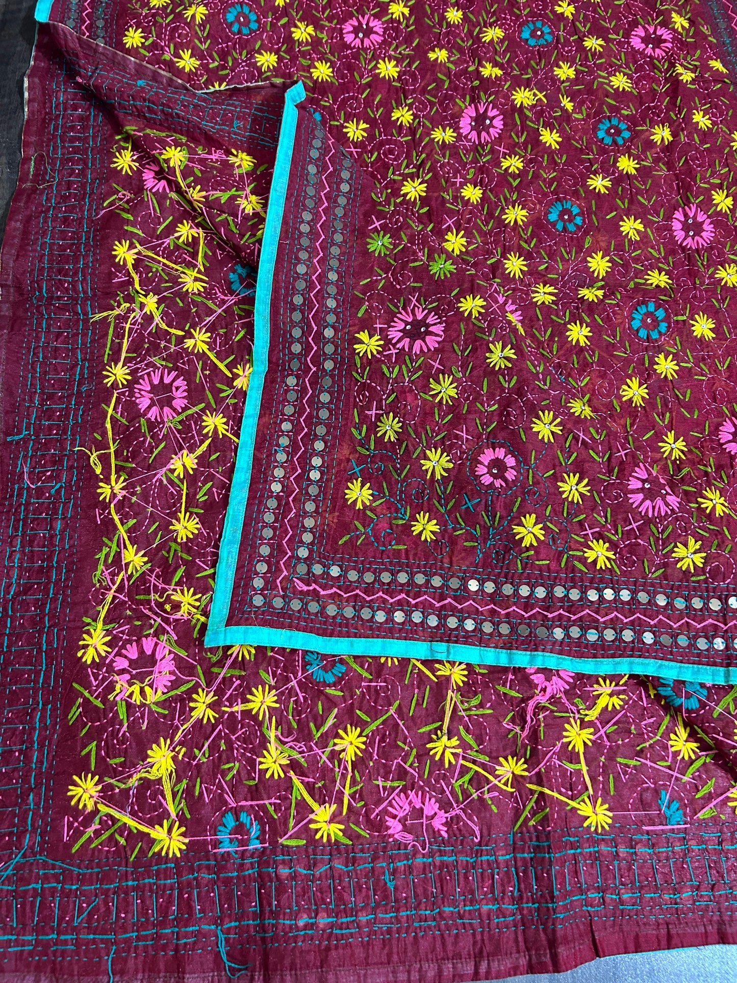 Phulkari Chanderi Dupatta