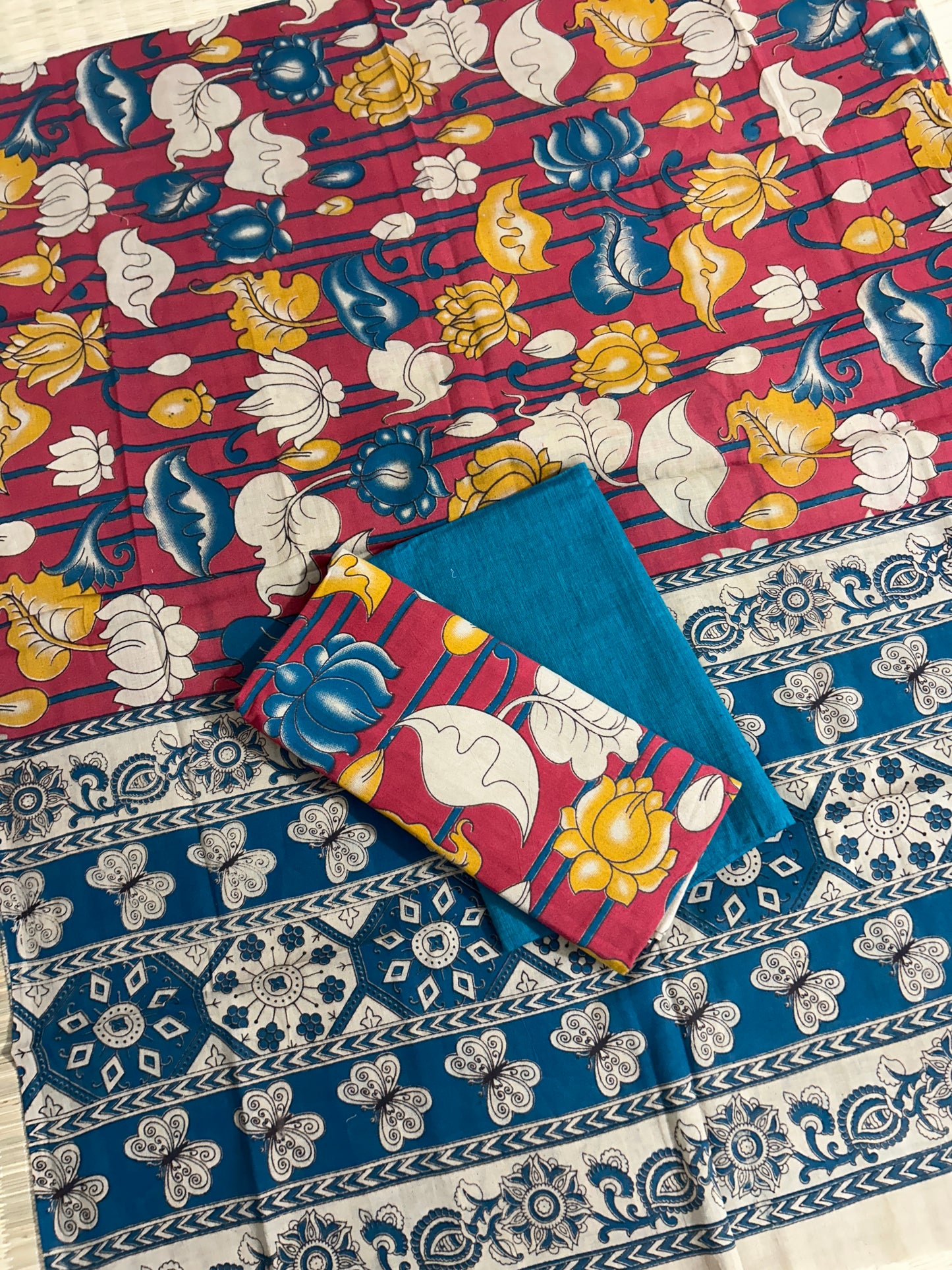 Kalamkari Cotton Dress Material
