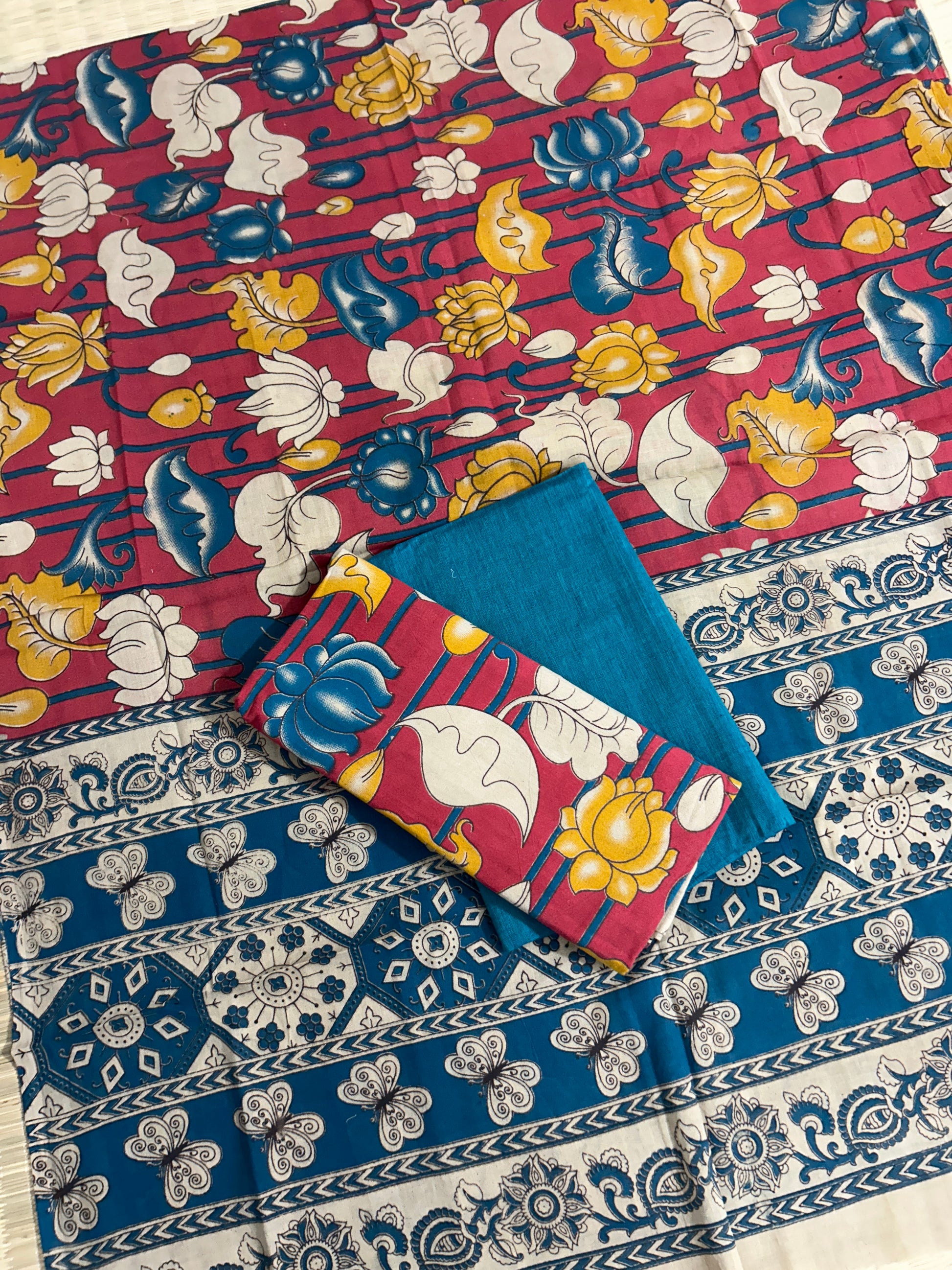 Kalamkari Cotton Dress Material