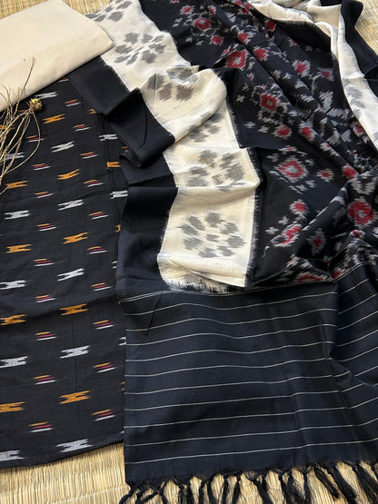 Double Ikat Cotton Dress Material