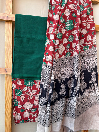 Kalamkari Cotton Dress Material