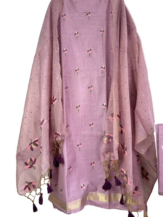 Assam Muga Cotton Hand Woven Dress Material