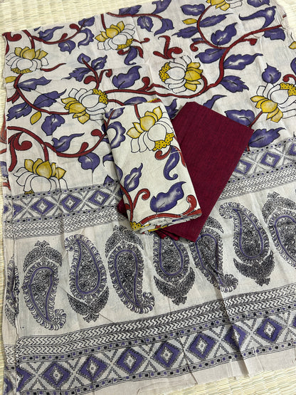Kalamkari Cotton Dress Material
