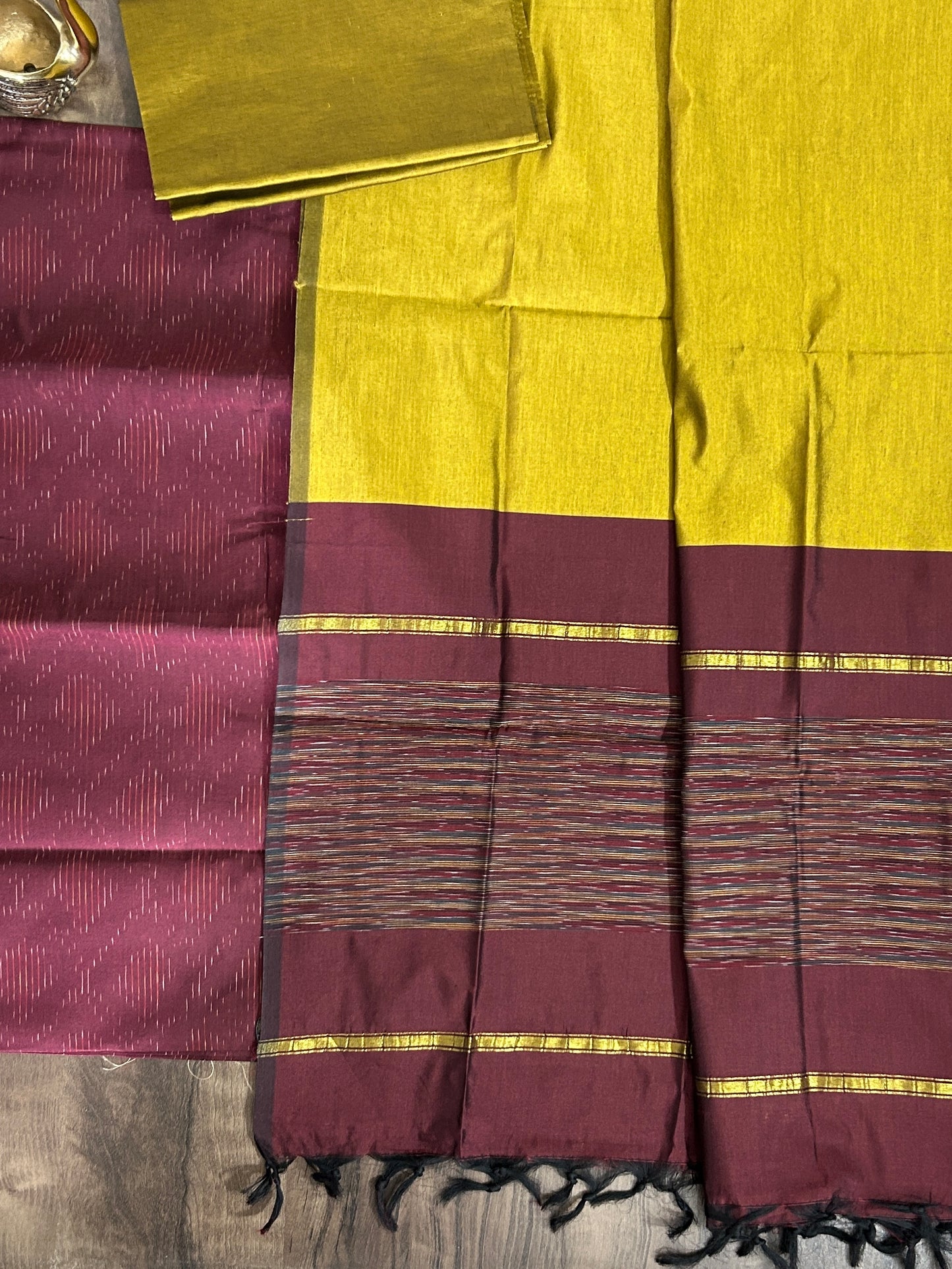 Ikat Cotton Silk Dress Material